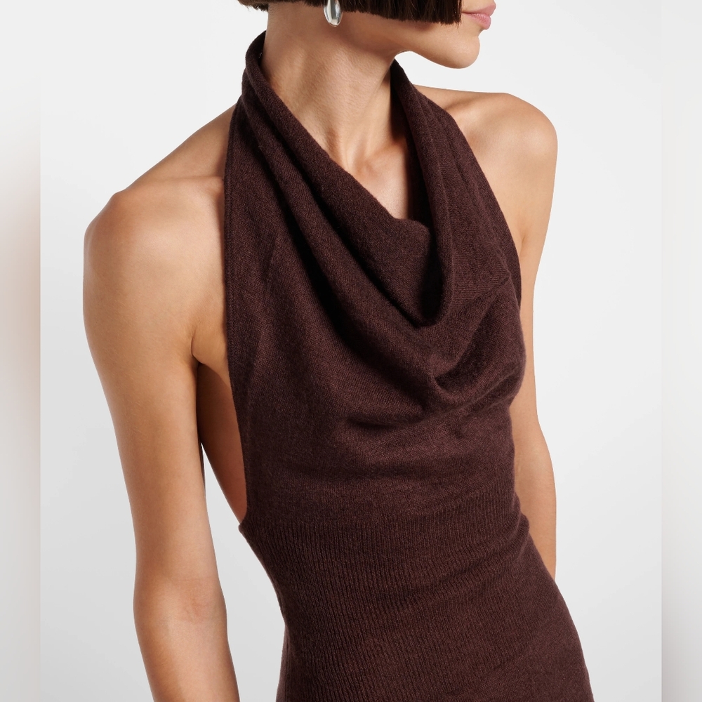 Aya Muse Reed Dress In Light Brown - Picture 4 of 10